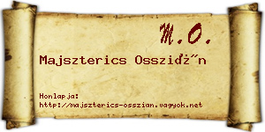 Majszterics Osszián névjegykártya